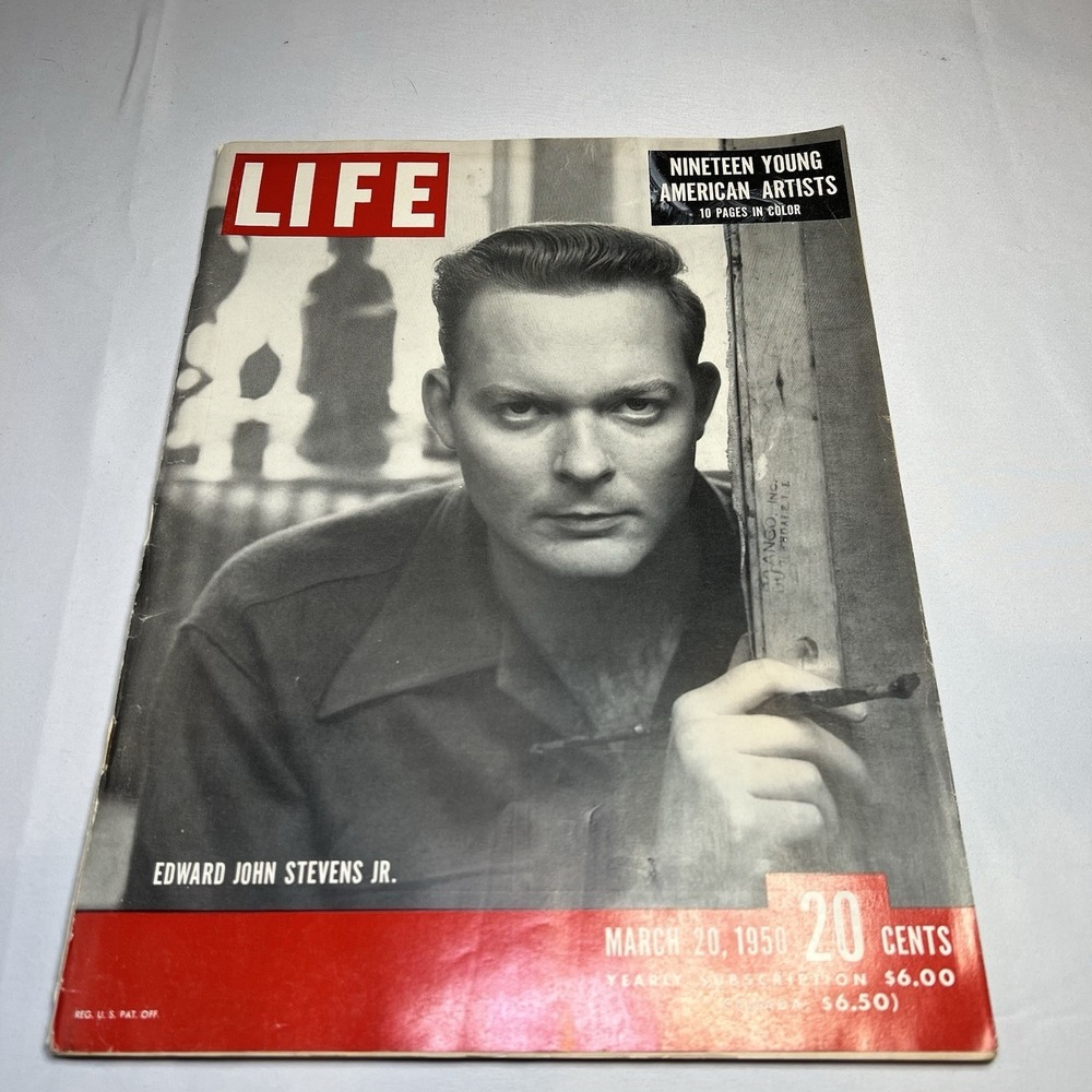Vintage Life Magazine March 20 1950 Edward John Stevens Jr., 19 American Artists